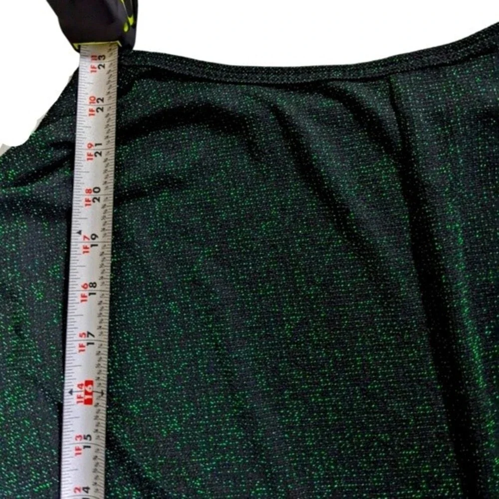 Green Glittering Chic Cozy Sparkly Shiny Glam Olivia blu sweater Size Small - Picture 3 of 6